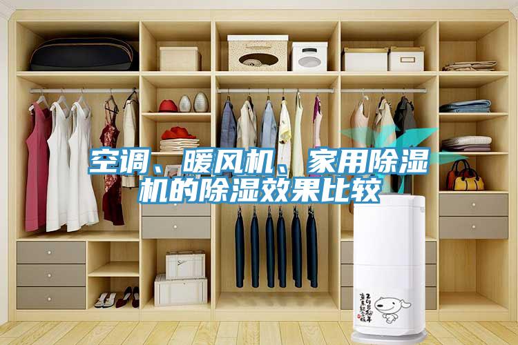 空調、暖風機、家用除濕機的除濕效果比較