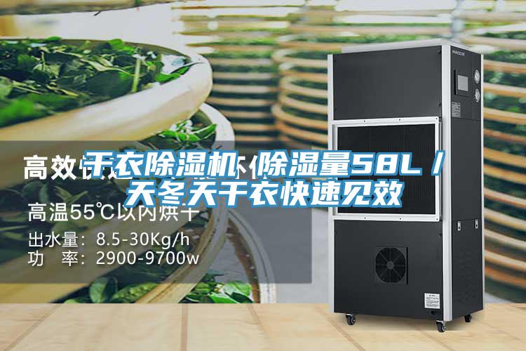 干衣除濕機 除濕量58L/天冬天干衣快速見效