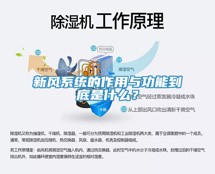 新風系統的作用與功能到底是什么?