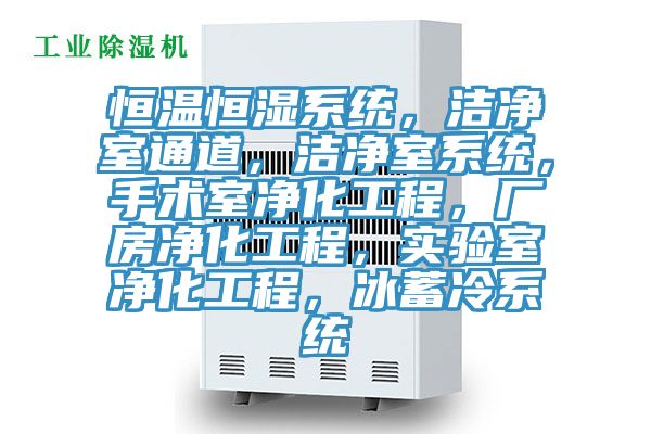 恒溫恒濕系統(tǒng),潔凈室通道,潔凈室系統(tǒng),手術(shù)室凈化工程,廠房凈化工程,實驗室凈化工程,冰蓄冷系統(tǒng)